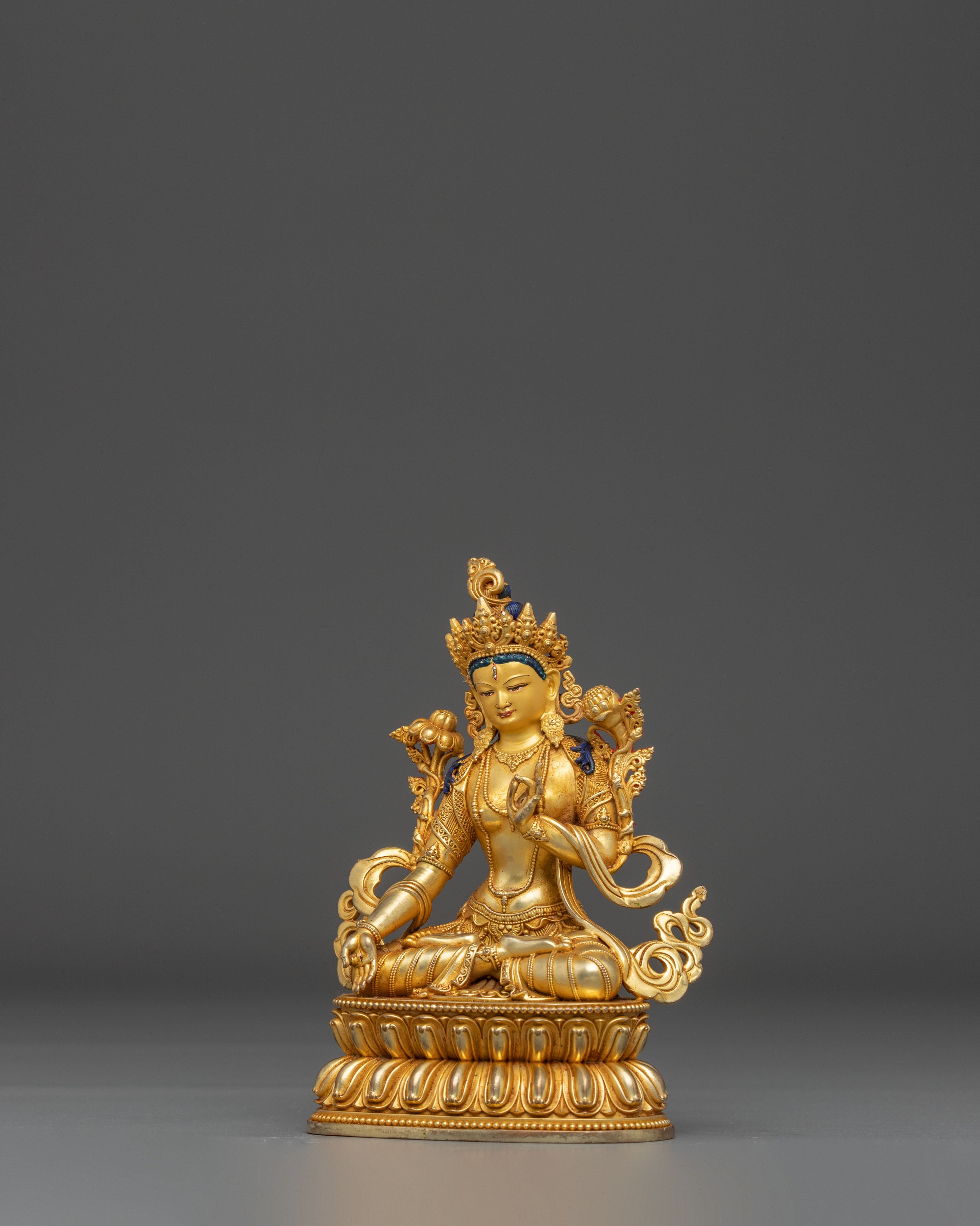 Handmade White Tara Statue: Goddess of Longevity and Healing