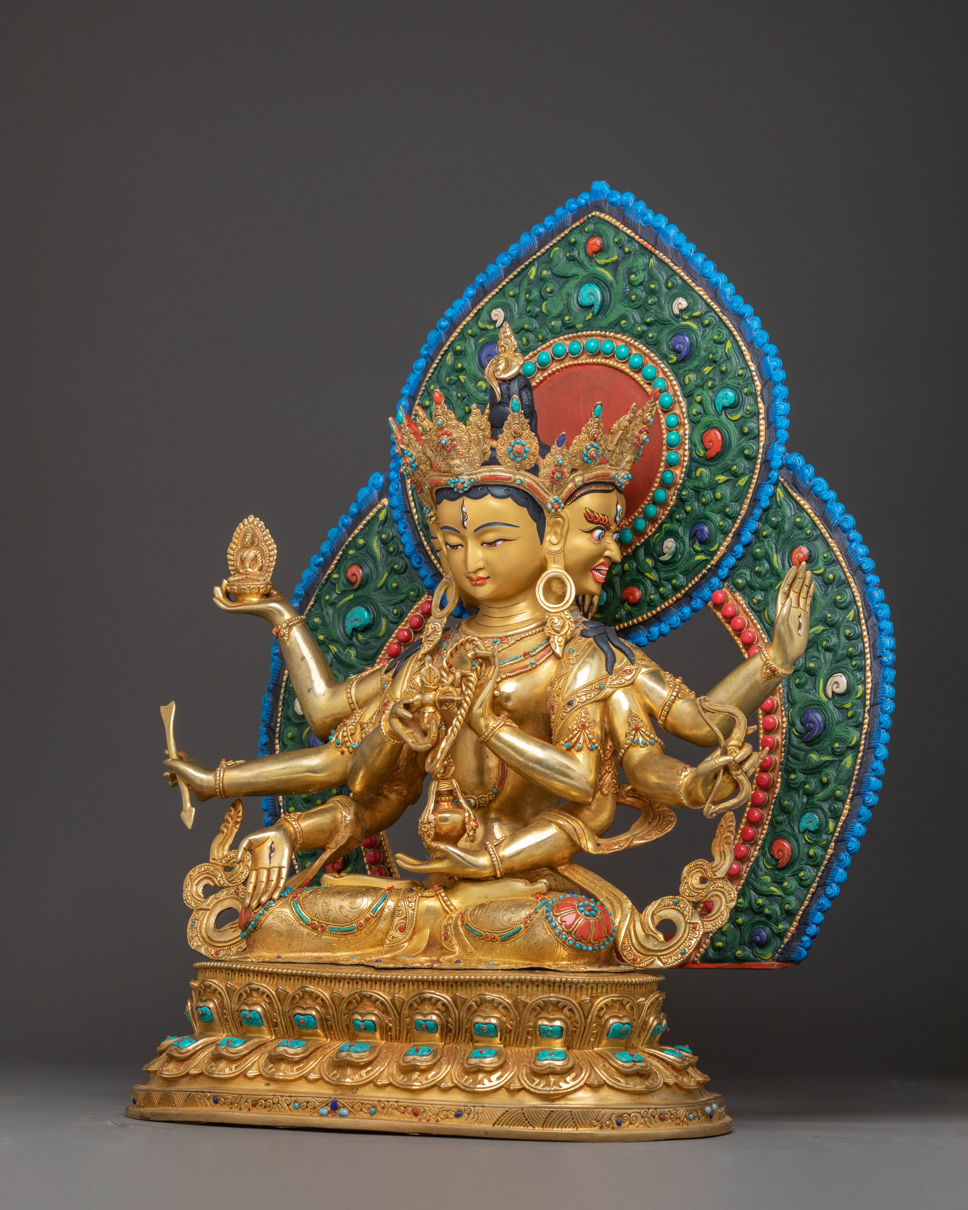 Handmade Buddhist Healing Goddess Namgyalma Statue | Himalayan Style Artwork