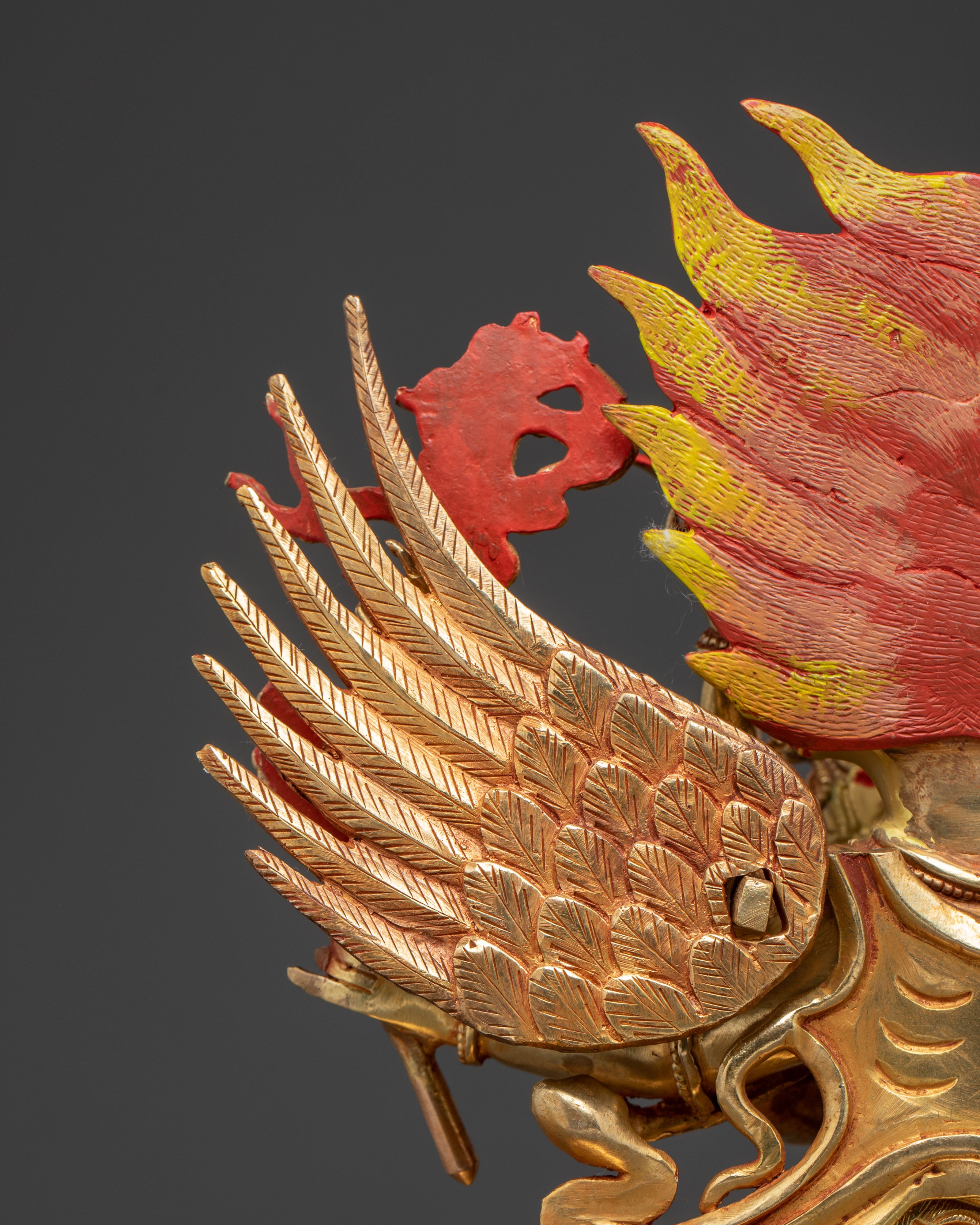 Handcrafted Golden Statue of Hayagriva | Fierce Tibetan Protector Deity