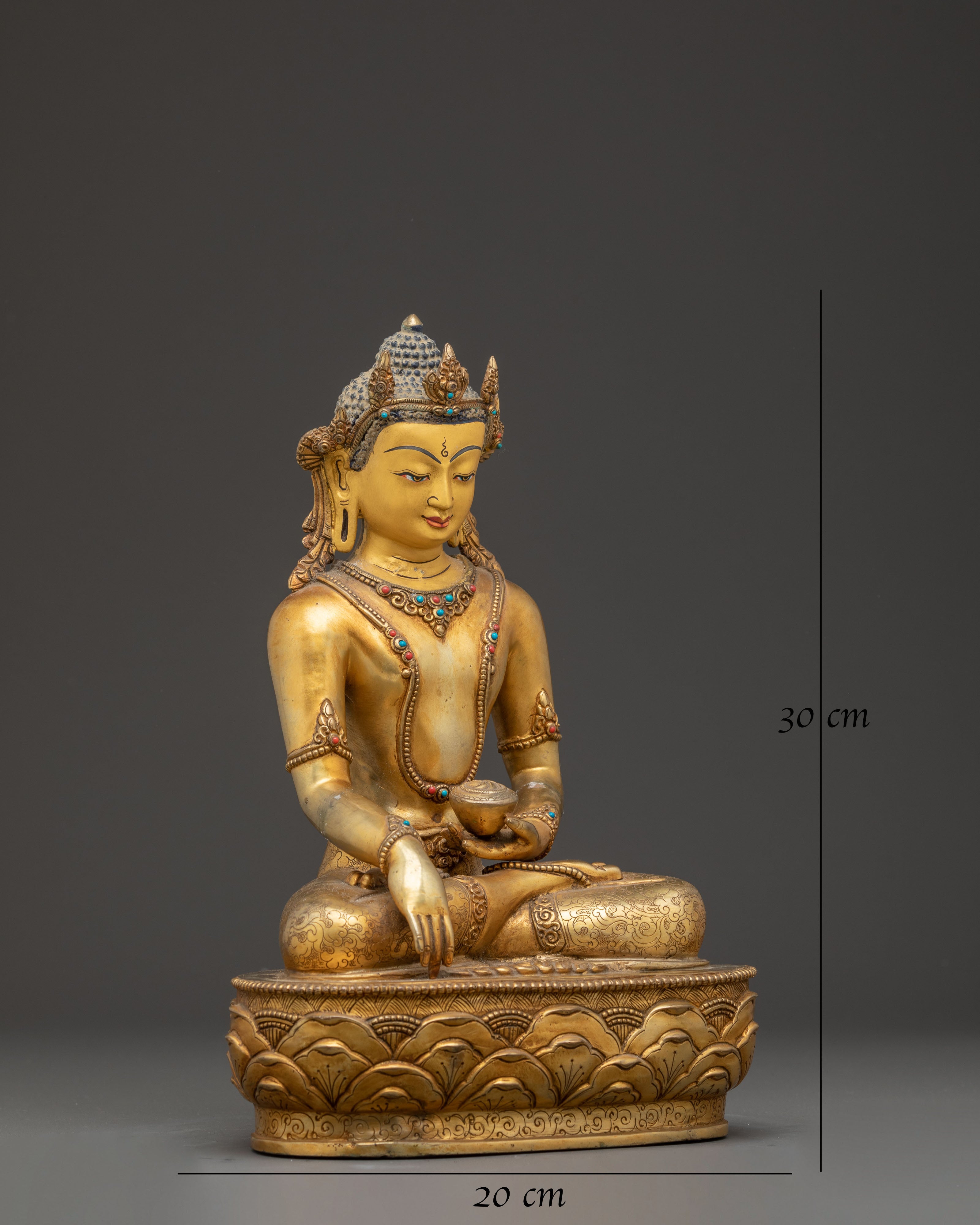 Gold Gilded Copper Shakyamuni Buddha Art 