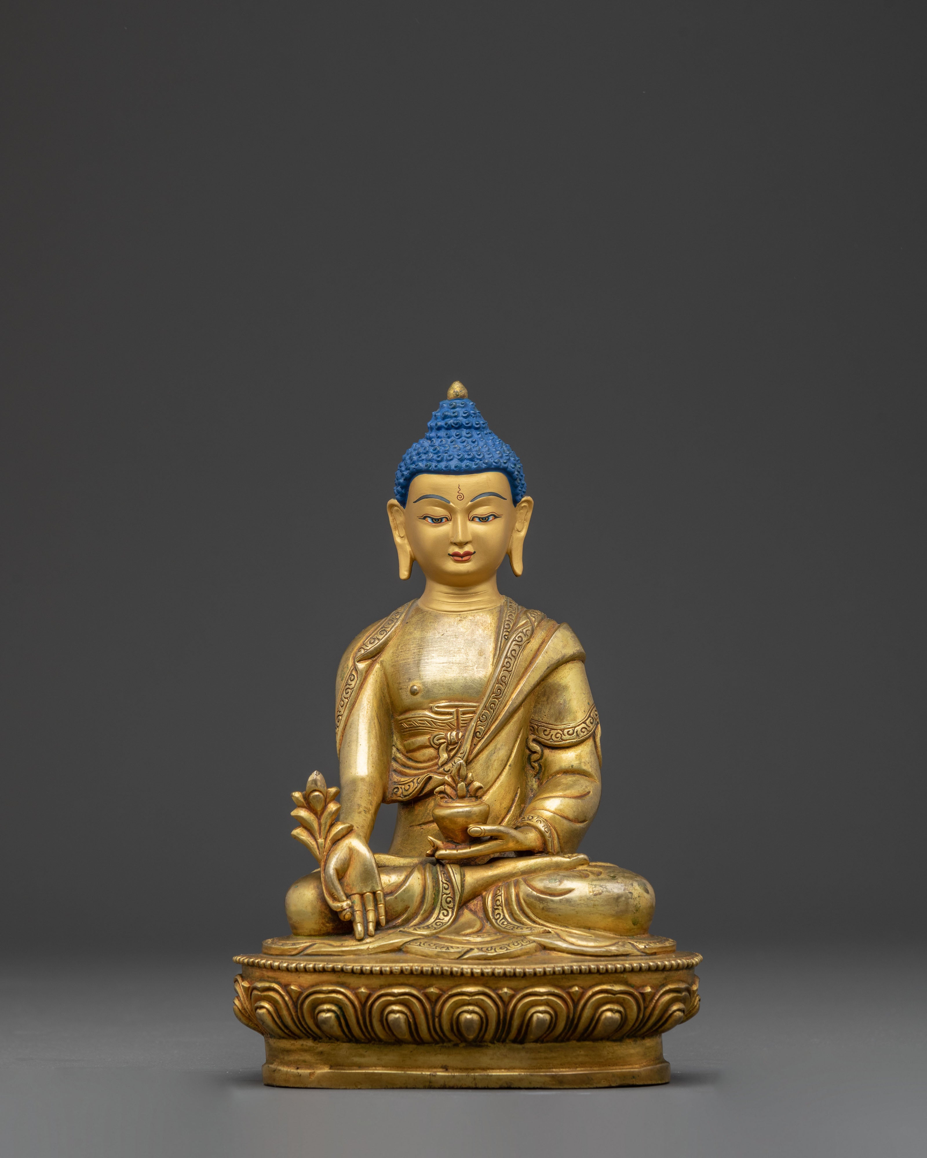 Handcrafted Medicine Buddha Figurine, The Healing Master 