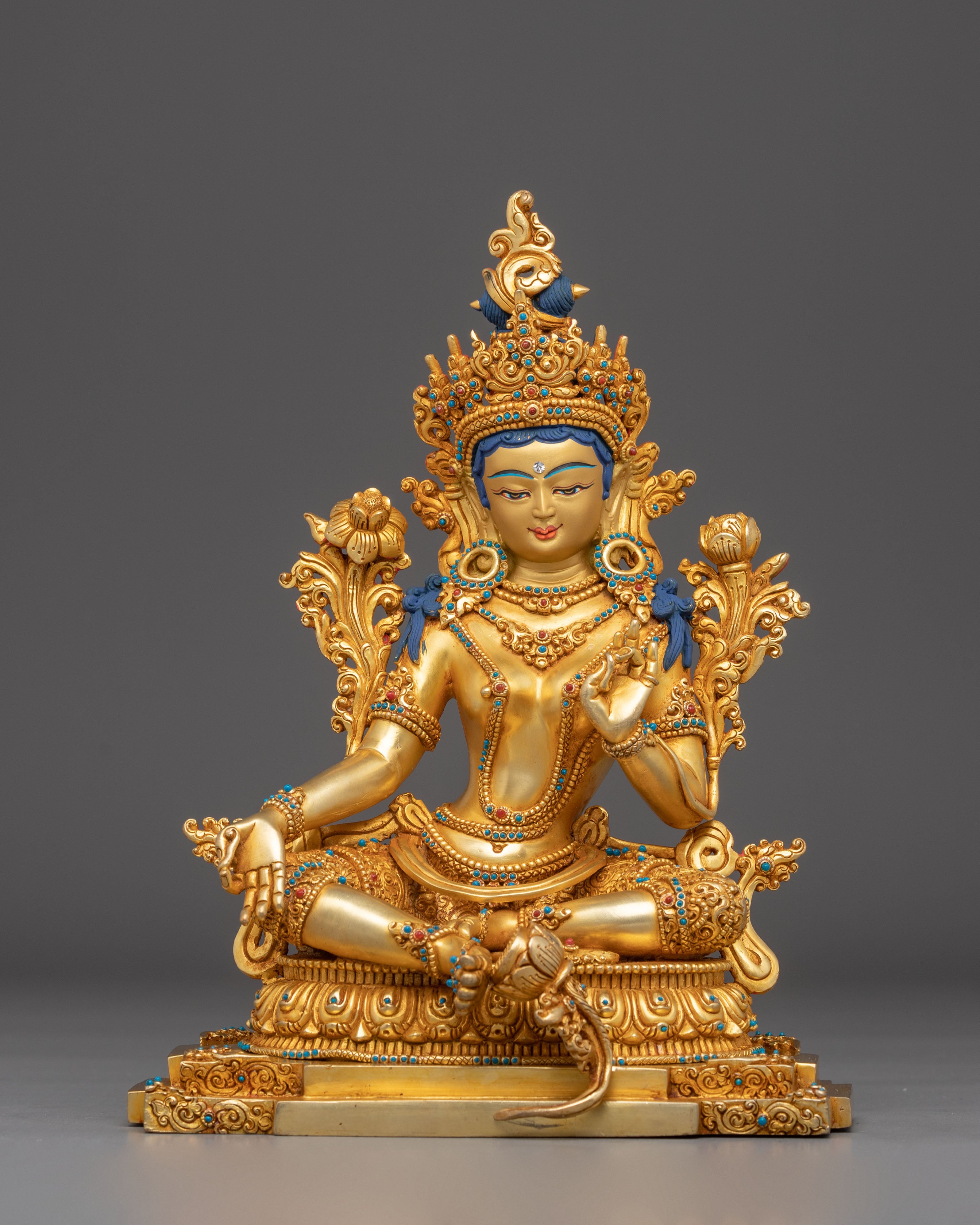 Liberation Mother Green Tara Sculpture from Nepal