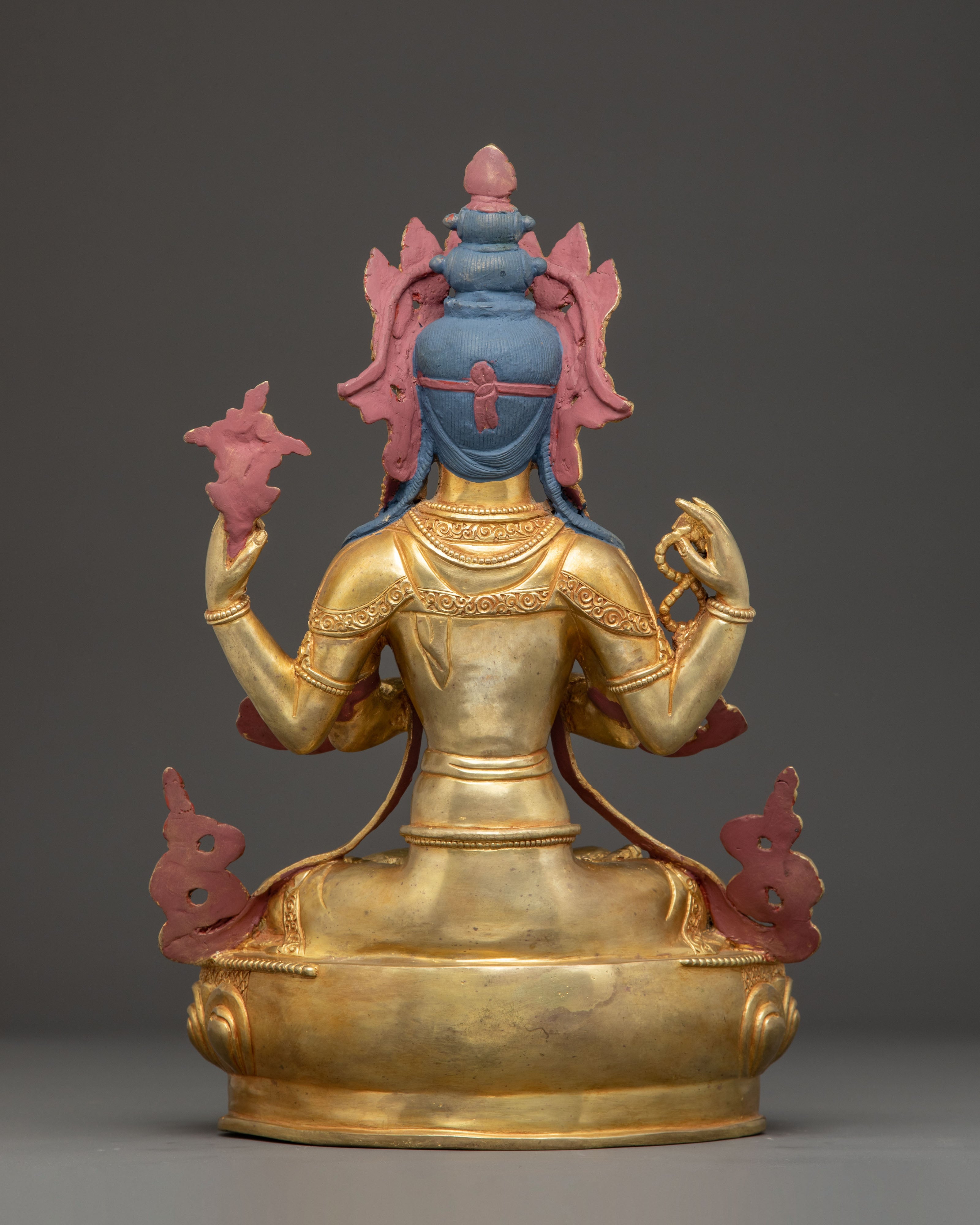 Golden Chenrezig Artwork: Lord of Compassion