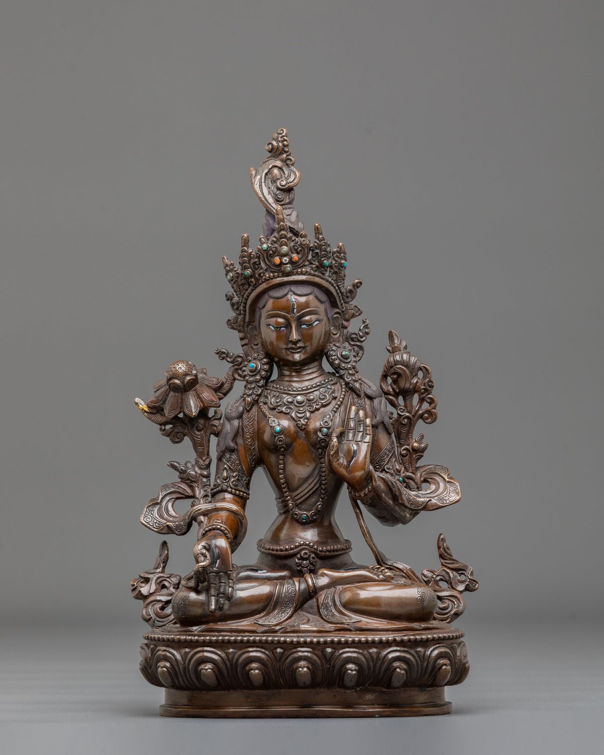 White Tara Vajrayana Statue | Oxidized Buddhist Sculpture