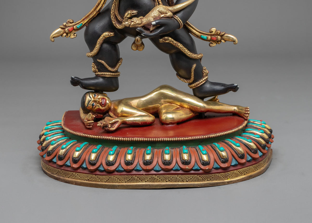 Black Dzambhala Statue | Fierce Form of Wealth and Protection