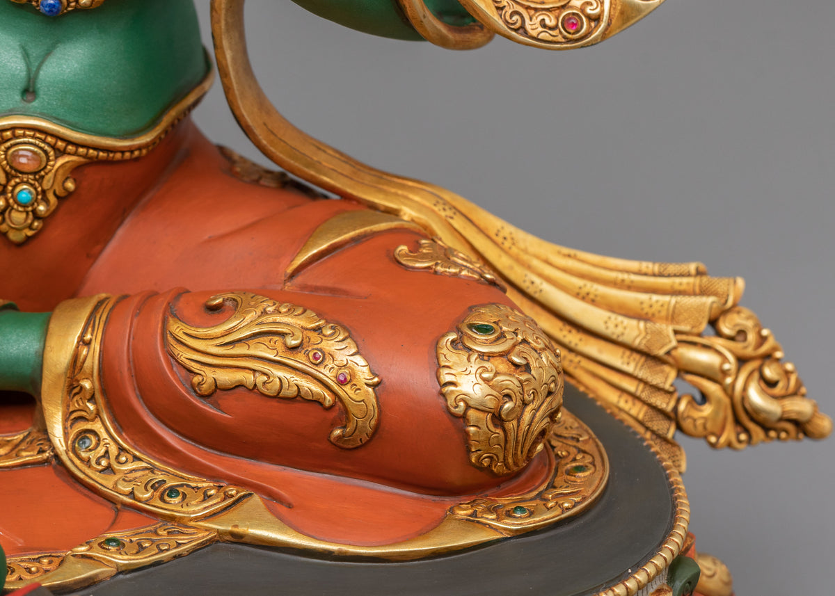 Green Tara Swift Compassion Sculpture | Goddess of Protection and Mercy