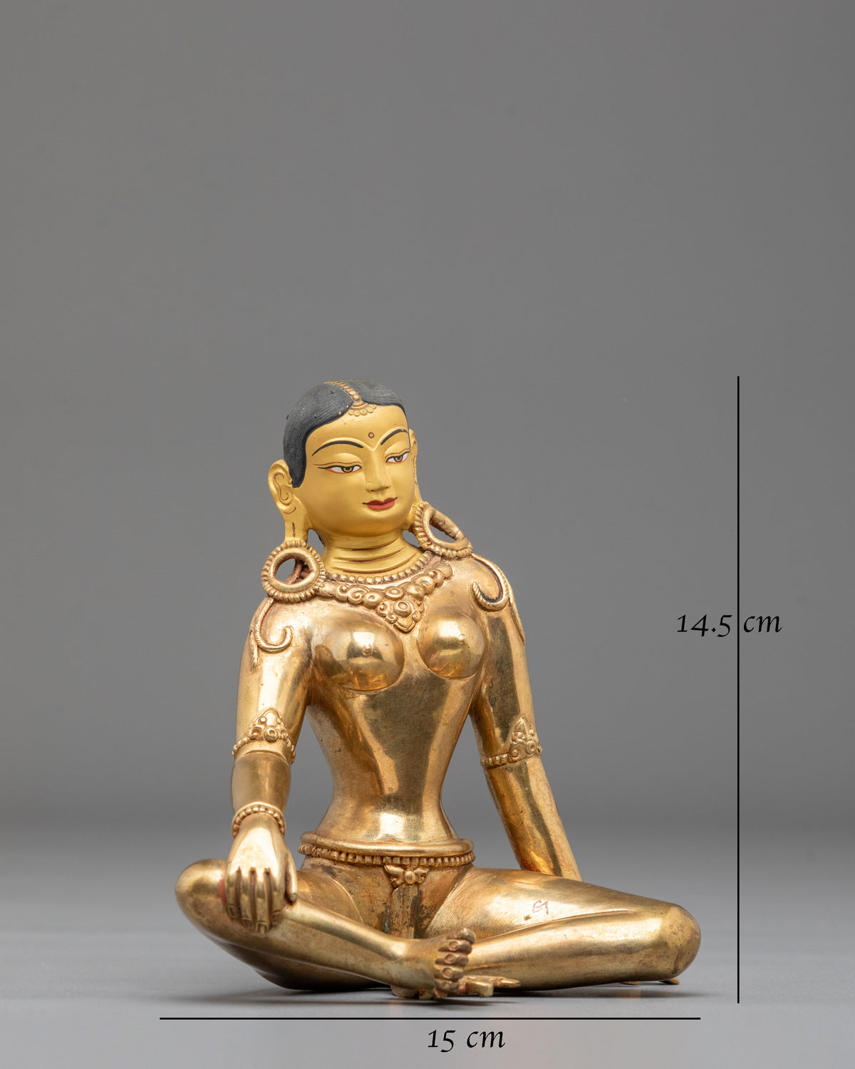 Hindu Goddess Parbati Sculpture | 24K Gold Gilded