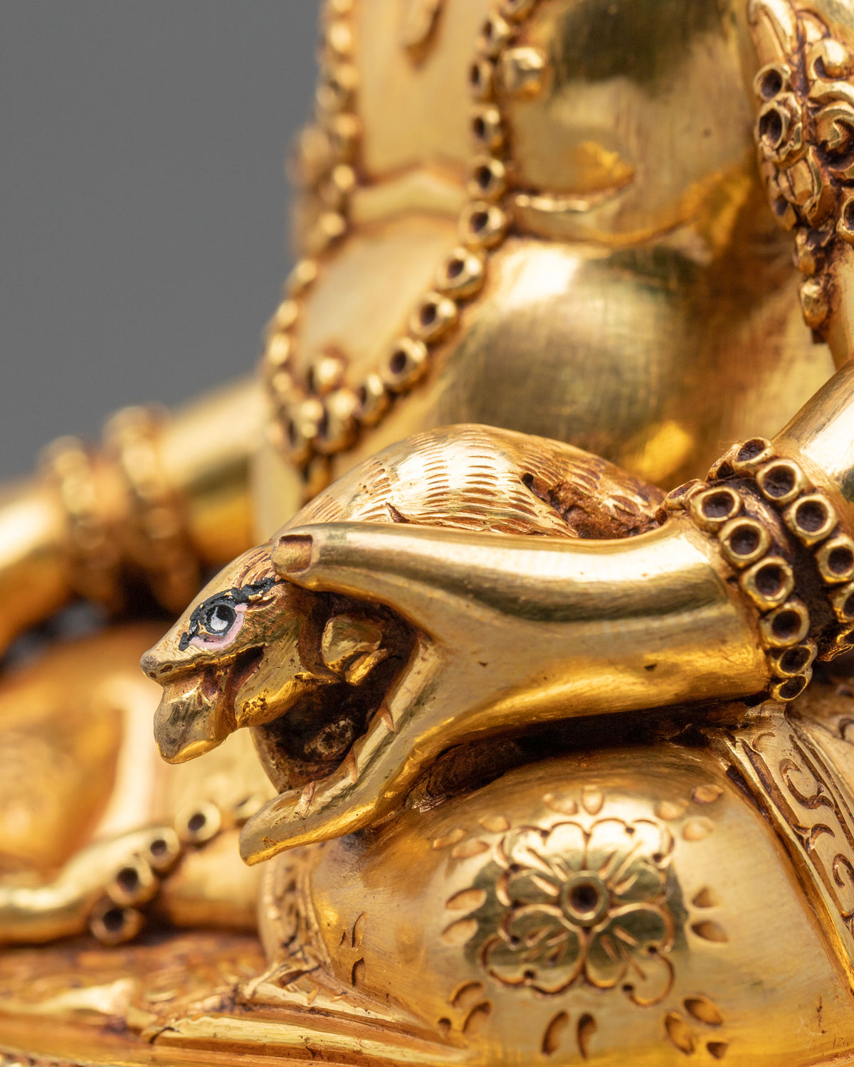 Jambhala Statue | 24K Gold Gilded Sacred Figurine