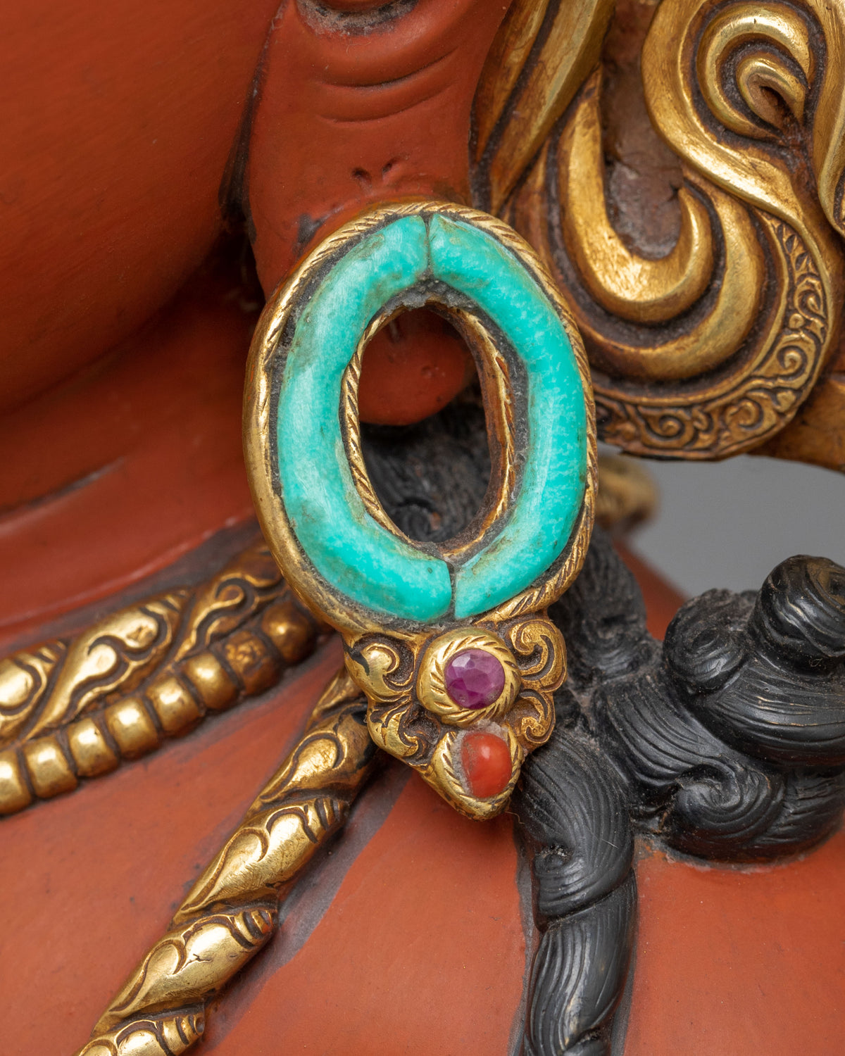 Handmade Copper Statue of Jambhala | Deity of Wealth and Generosity