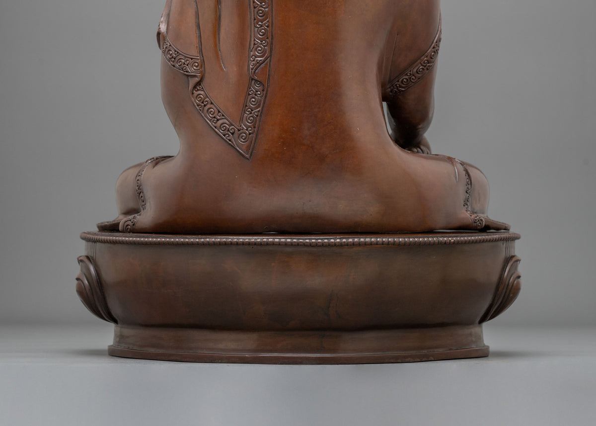 Shakyamuni Buddha Sacred Oxidized Copper Statue