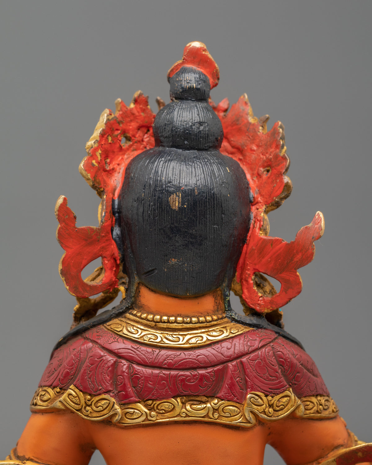 Dzambhala Sculpture | 24K Gold Gilded Buddhist Deity Figurine