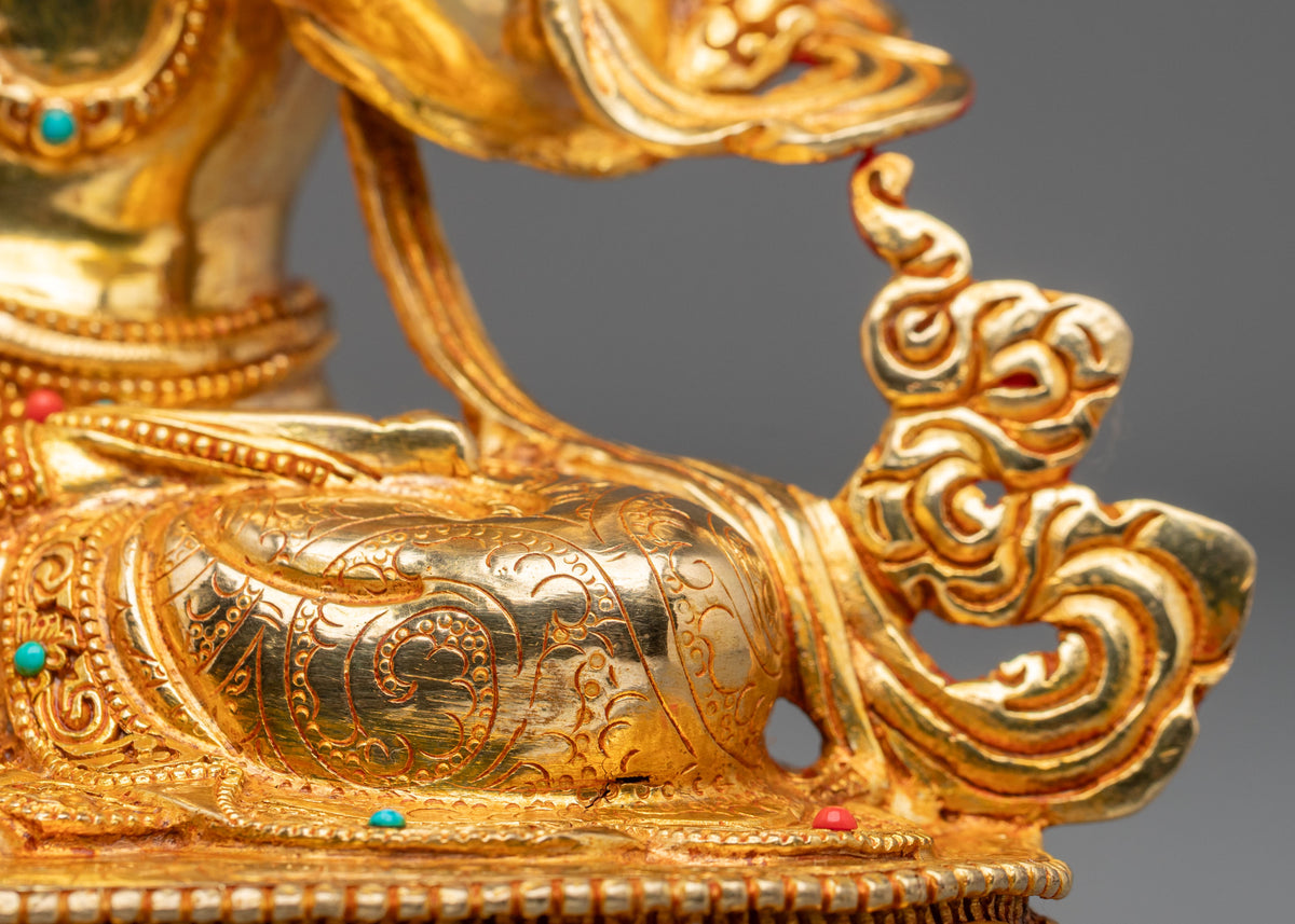 White Tara 24K Gold Coated Sculpture | Altar Decor