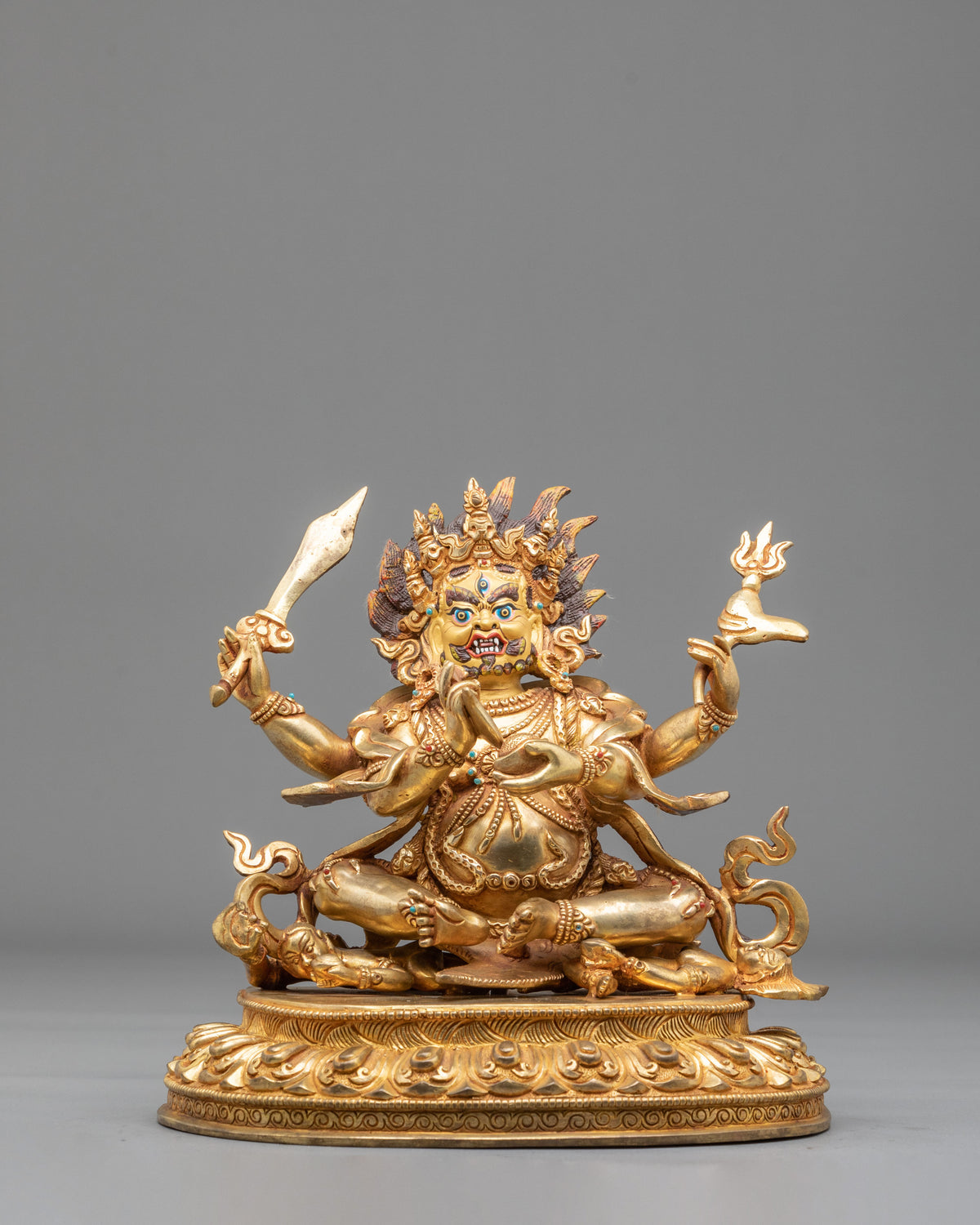Four-Armed Mahakala Statue | Powerful Dharma Protector