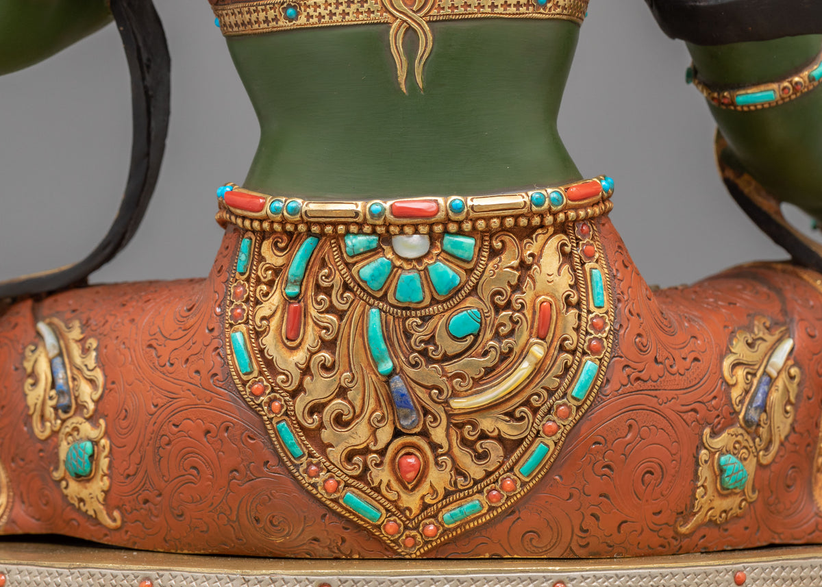 Green Tara Statue | Tibetan Compassionate Goddess Figurine