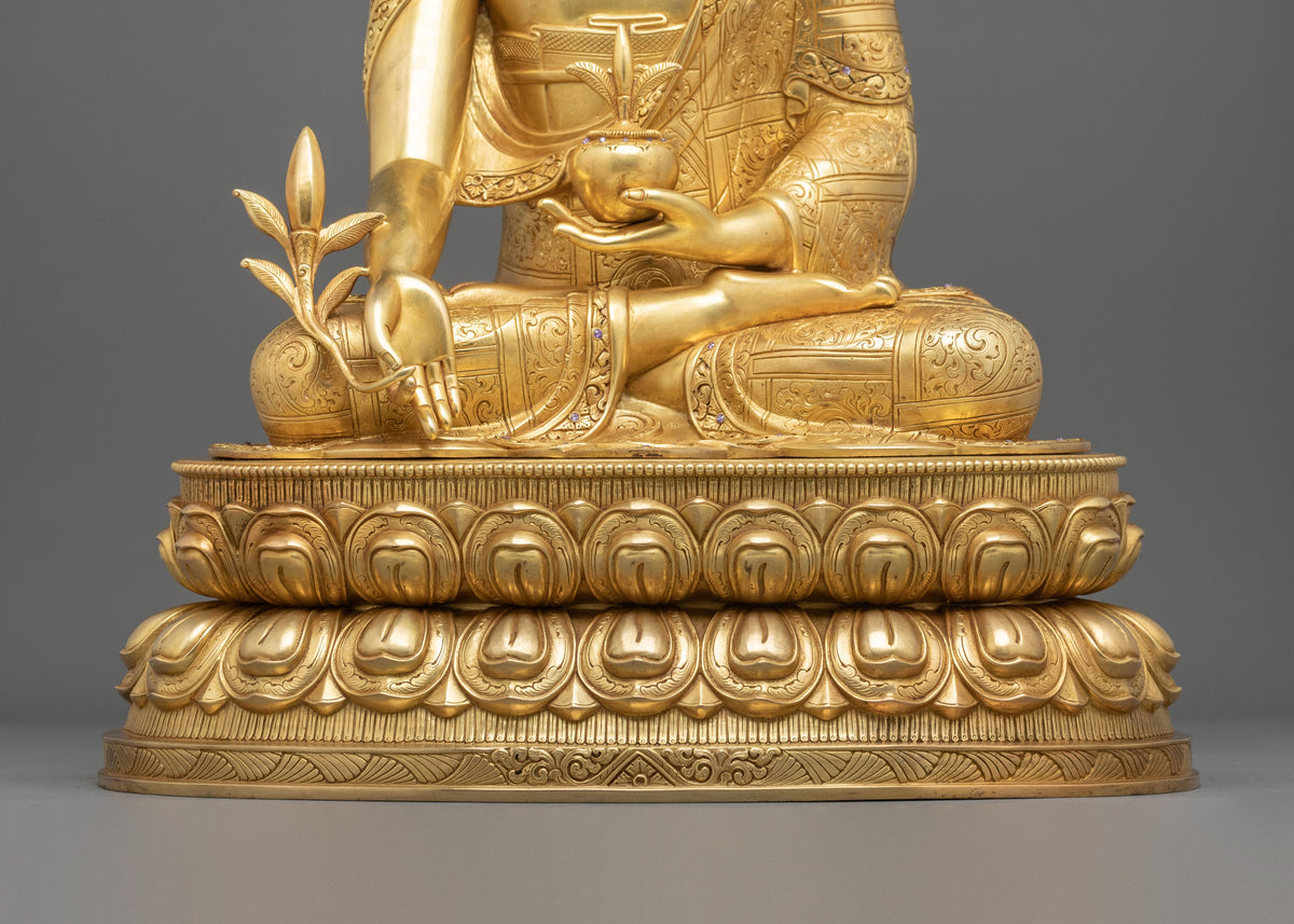 Medicine Buddha Statue for Meditation: Altar Decoration