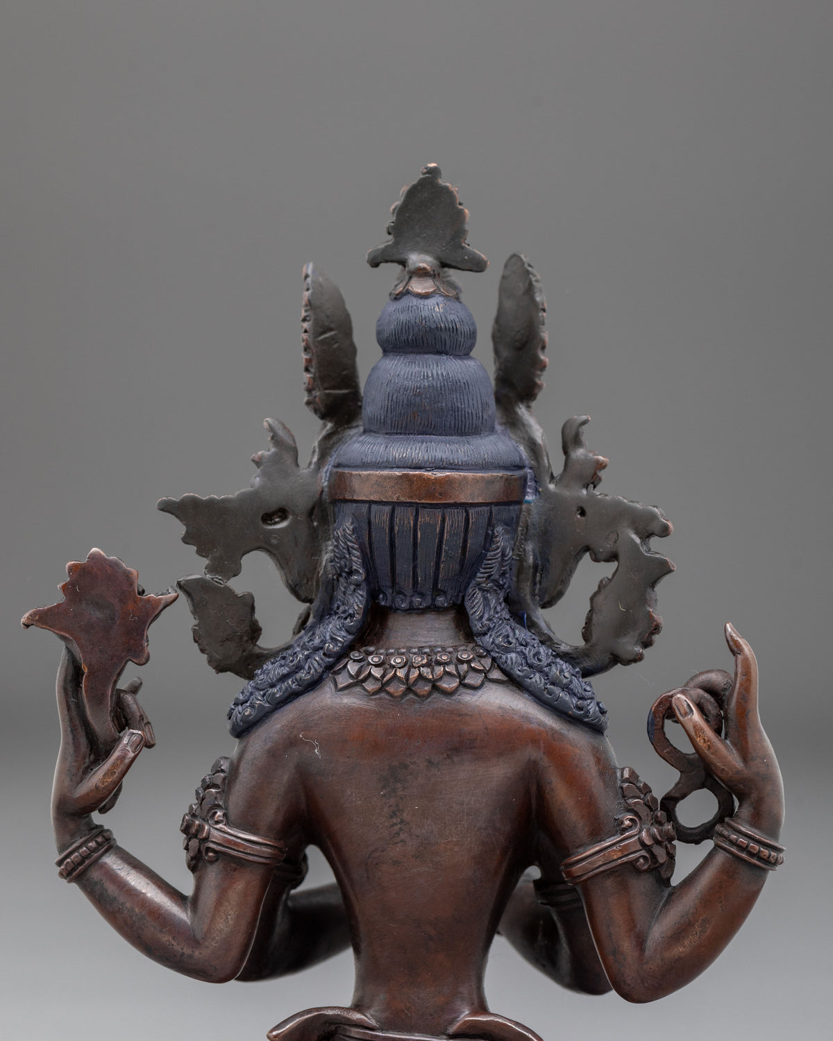 Chenrezig Oxidized Copper Handcrafted Statue