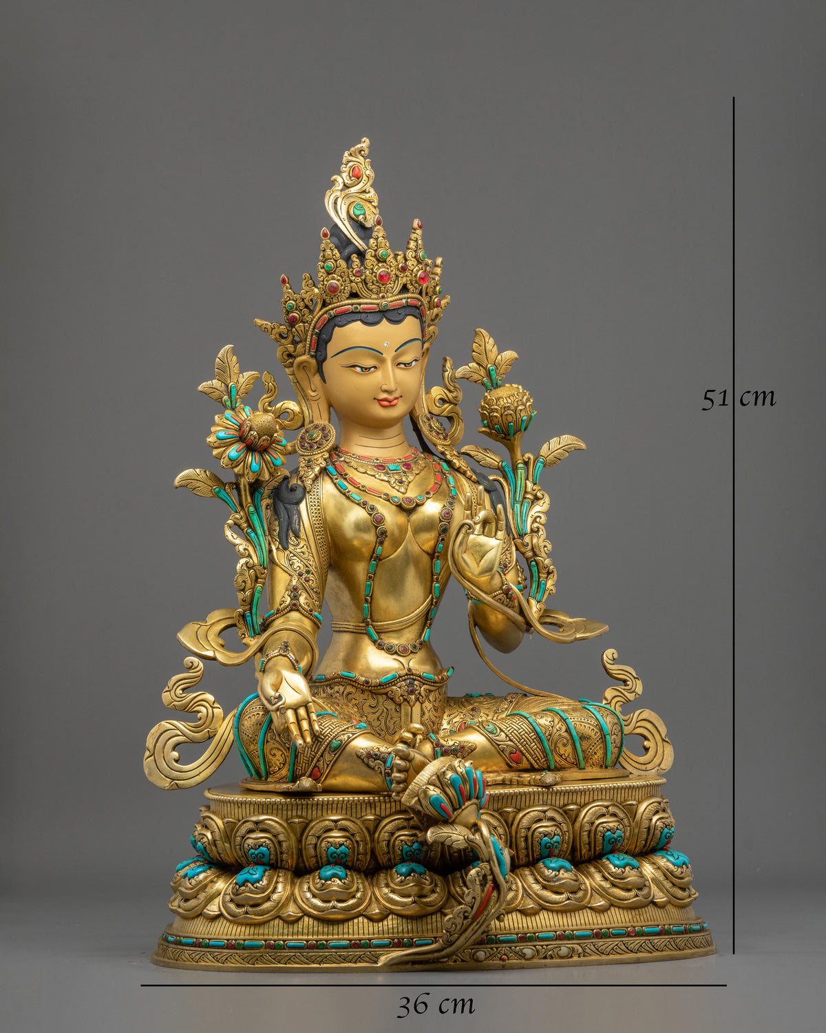 Green Tara Sacred Mother Sculpture | Compassionate Guide to Liberation