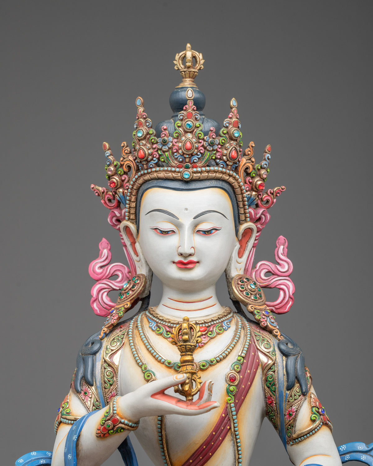 Vajrasattva 24K Gold Coated Copper Figurine