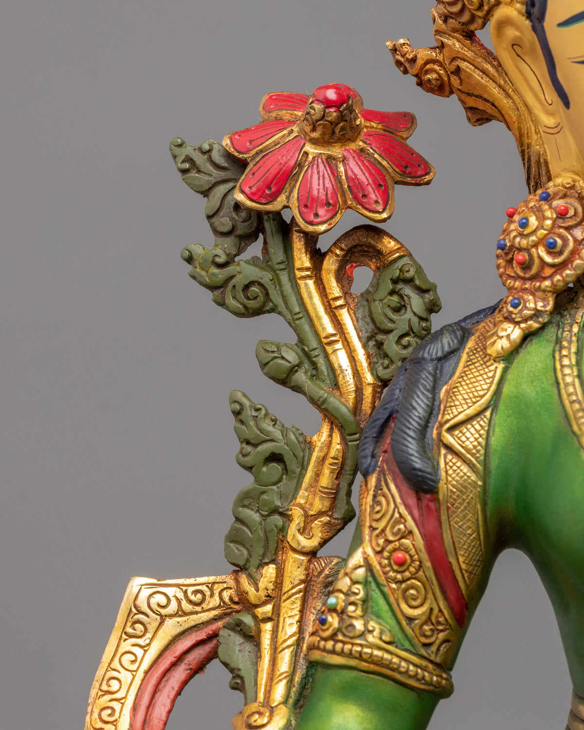 Goddess Green Tara 24K Gold Coated Sculpture