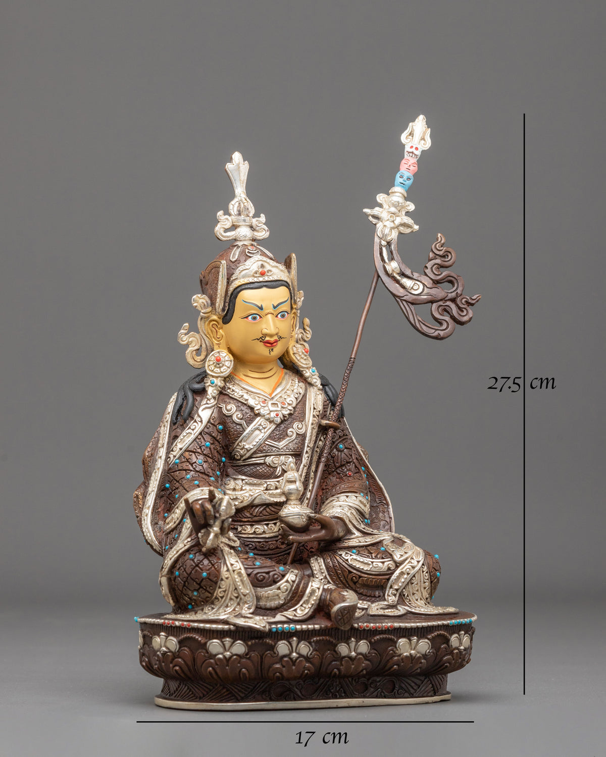 Guru Rinpoche Handmade Copper Sculpture