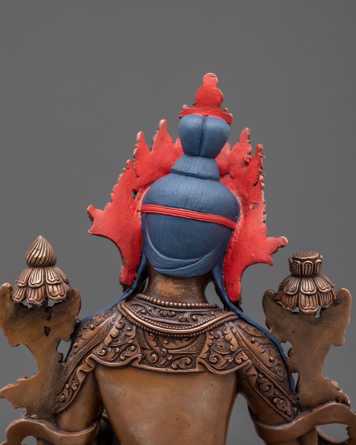 Green Tara Sculpture | Handcrafted Gemstones Adorned Figurine
