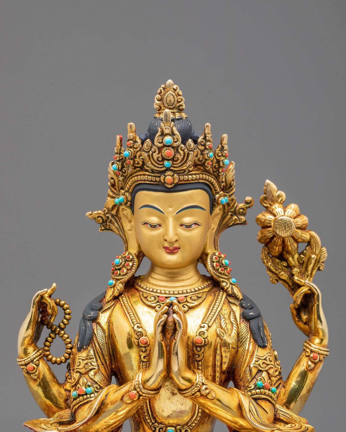 Chenrezig Vajrayana Compassion Statue for Meditation and Sacred Altars