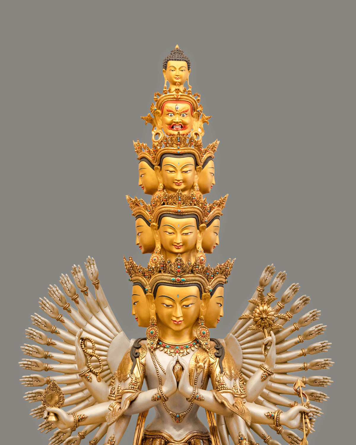 1000 Armed Chenrezig Bodhisattva Statue |  Himalayan Buddhist Altar Art