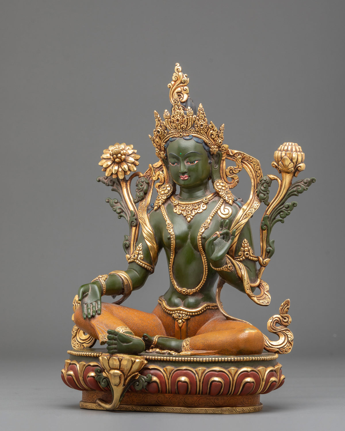 Green Tara Statue | Tibetan Compassionate Guardian