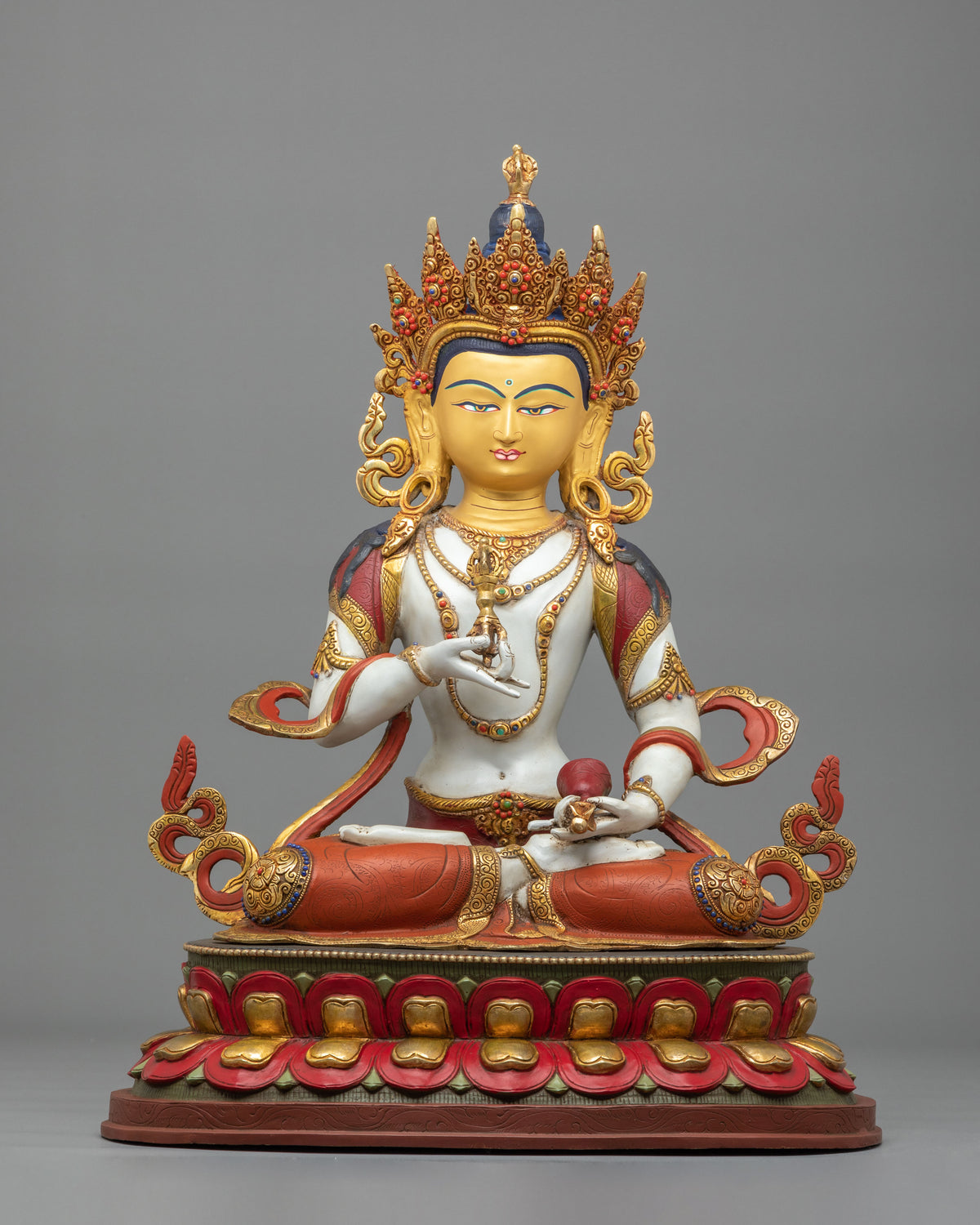Tibetan Deity Vajrasattva Statue | Sacred Buddhist Figurine