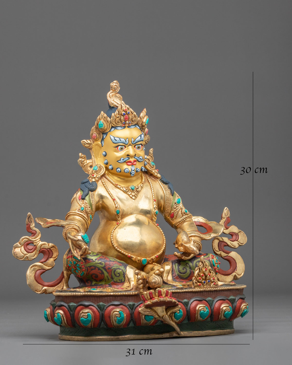 Handmade Dzambhala Sculpture | Deity of Wealth