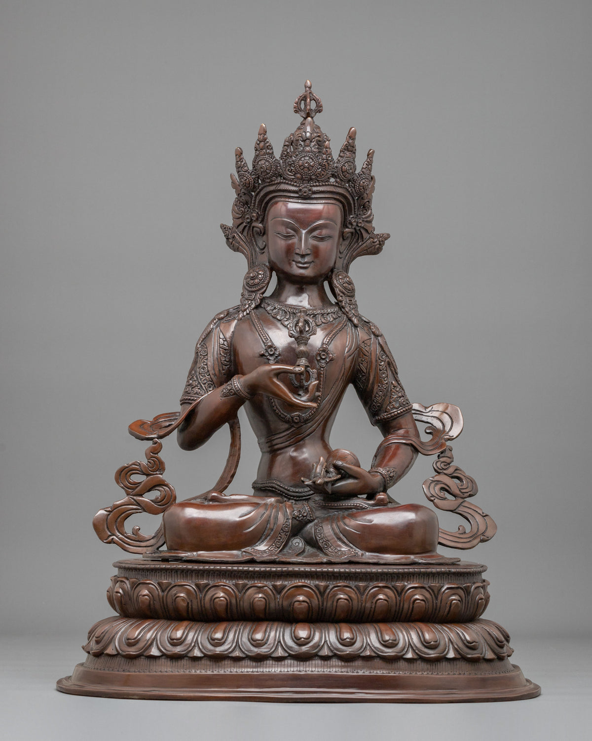 Vajrasattva Buddha Statue | Handcrafted Oxidized Copper Statue