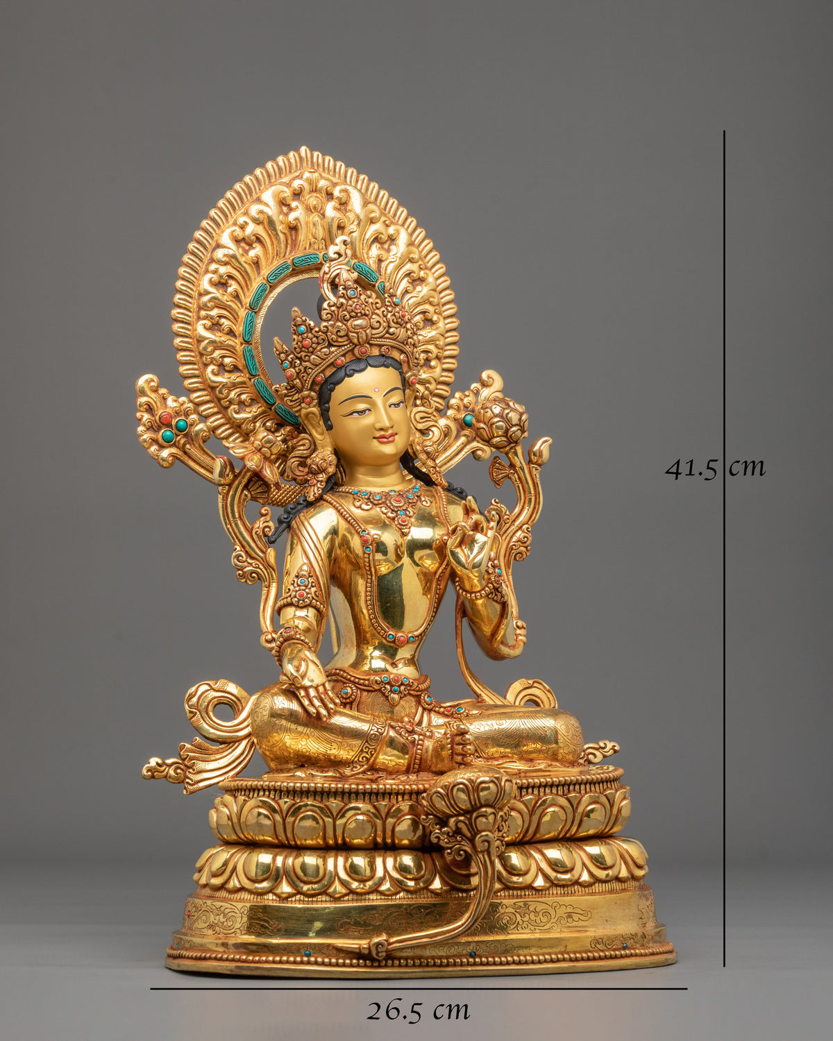 Green Tara Statue | Himalayan Buddhist Elegance