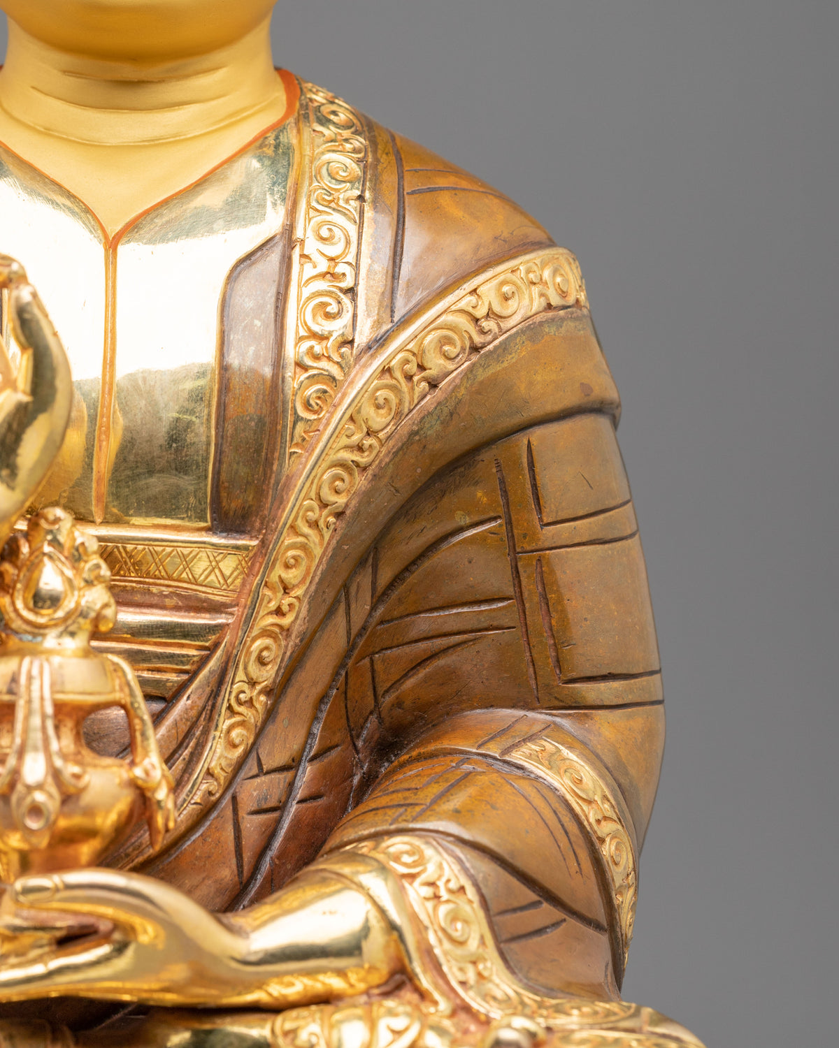 Buddhist Master Statue Tsangpa Gyare | Himalayan Shrine Altar Decor