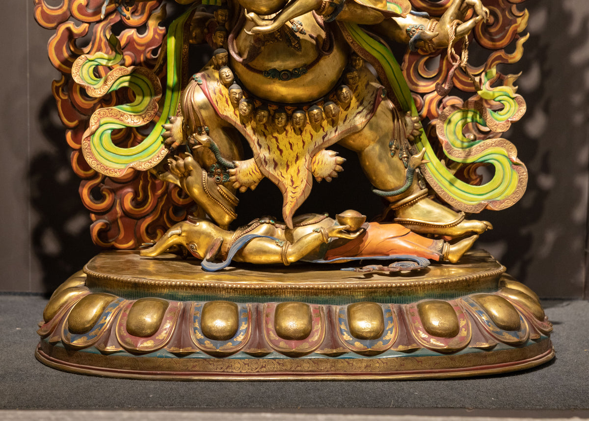 Six-Armed Mahakala Handmade Sculpture