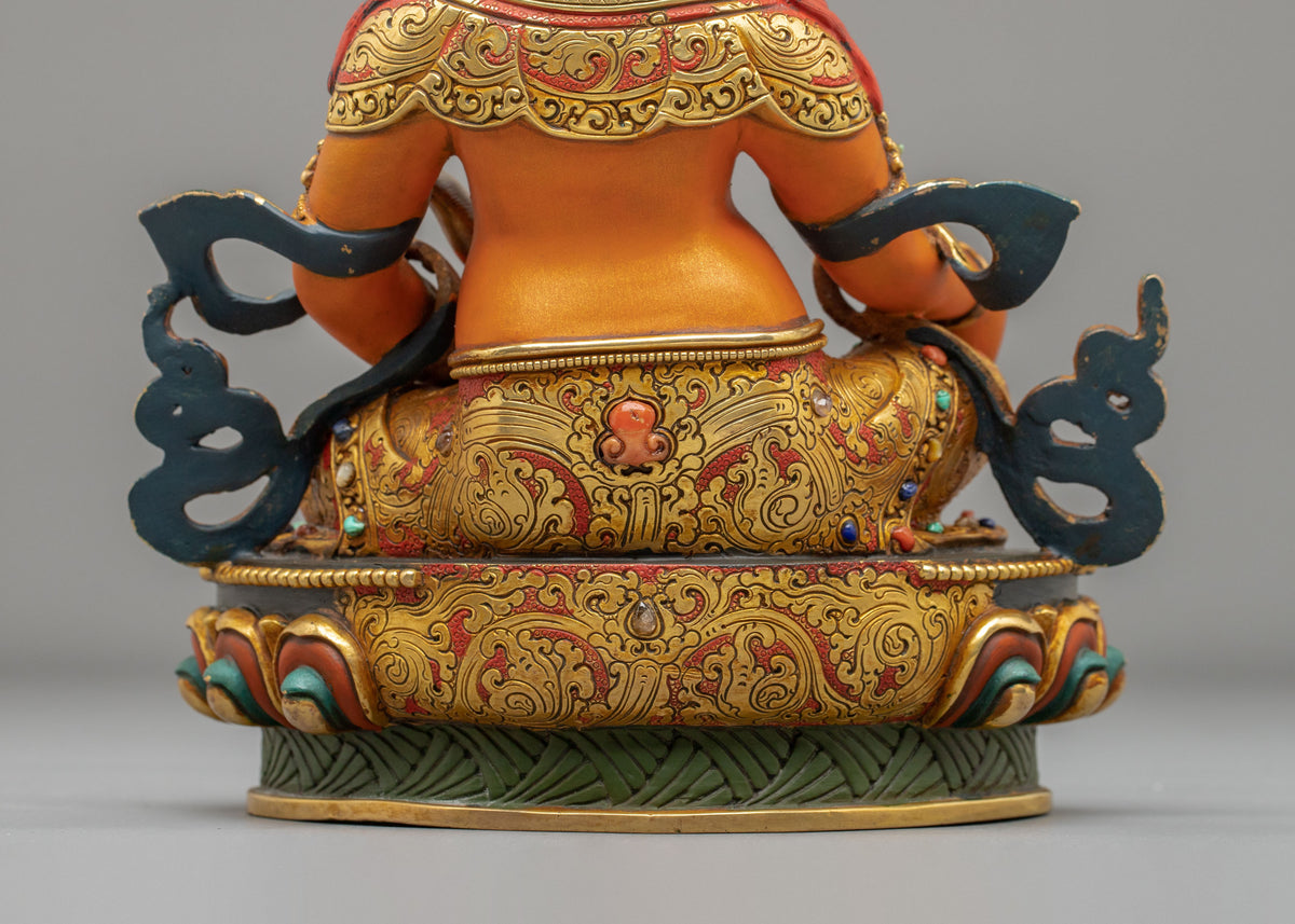 Gemstones Adorned Dzambhala Statue | Home Decoration