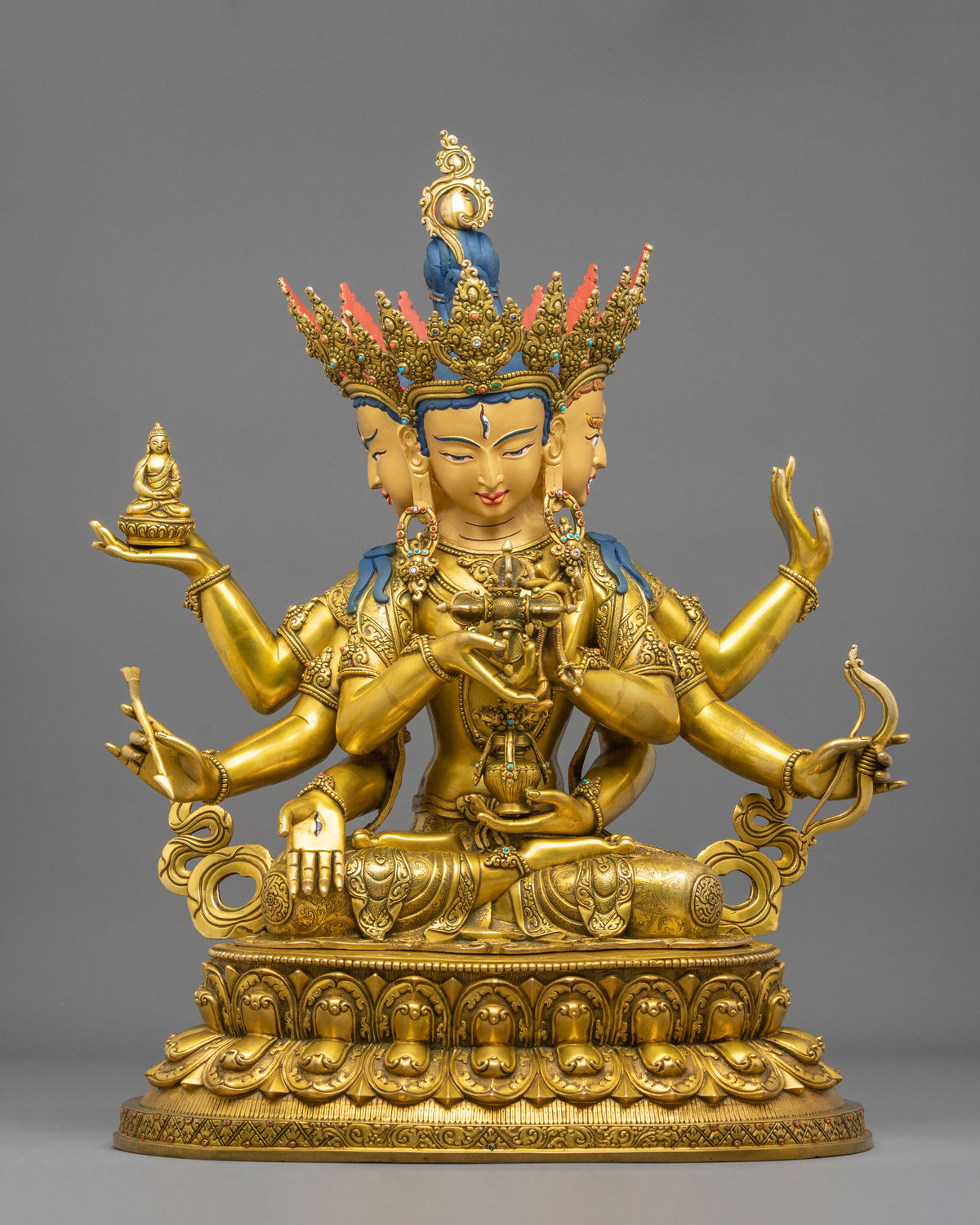 Namgyalma Sculpture | 24K Gold Gilded Tibetan Buddhist Deity Artwork