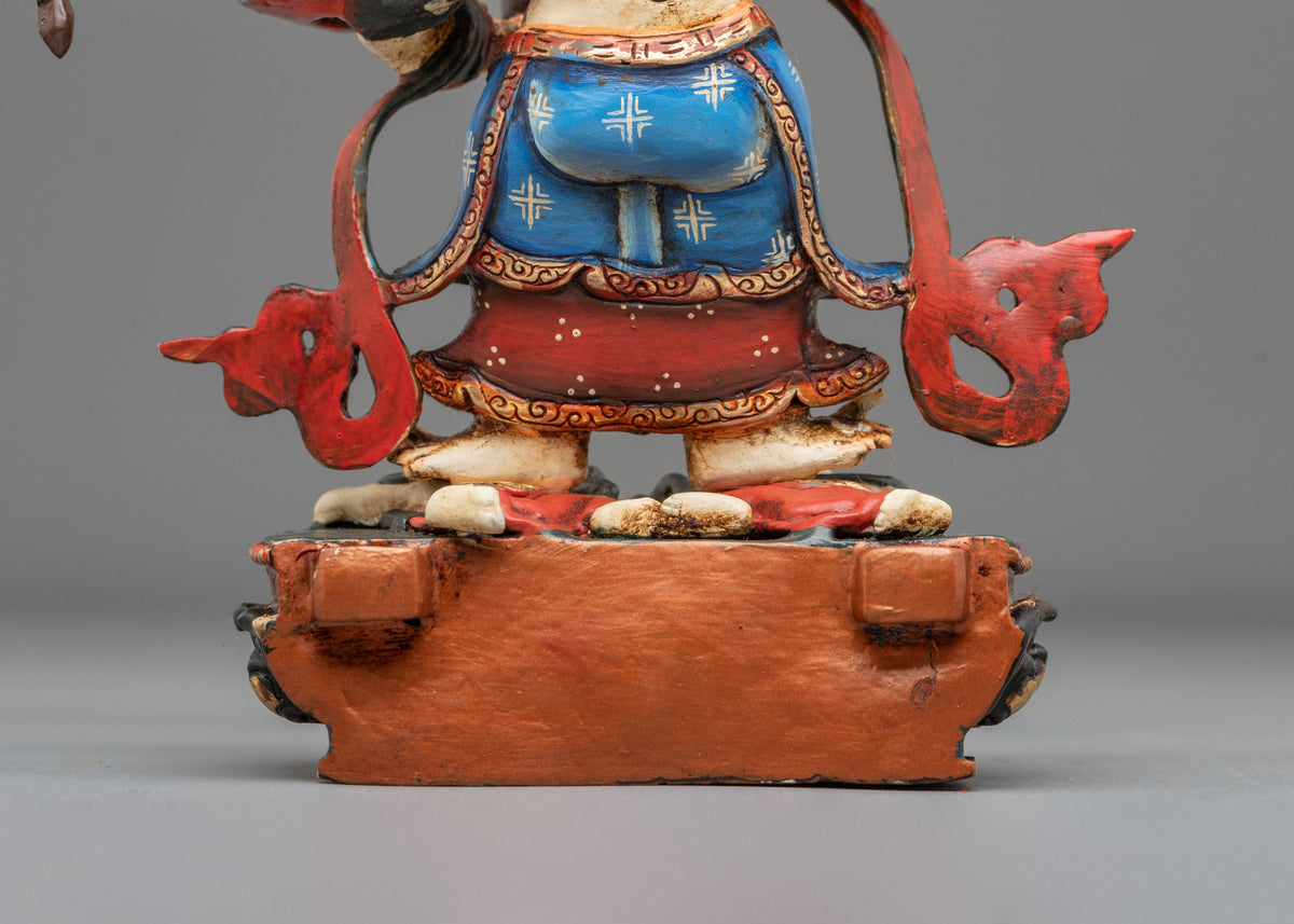 White Mahakala Sculpture | Altar Home Decor