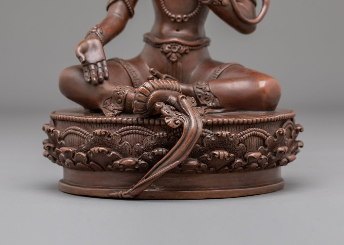 Green Tara Eight Fears Protector Statue | Sacred Buddhist Deity of Compassion
