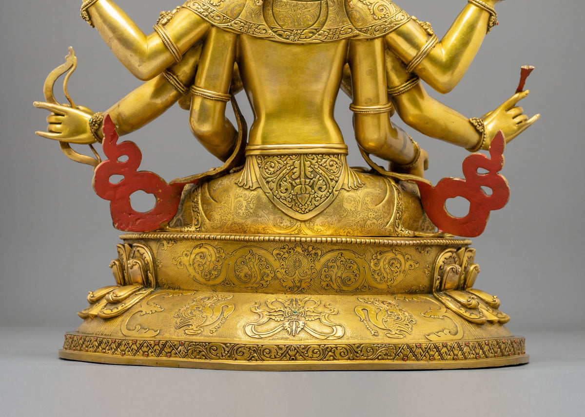 Namgyalma Sculpture | 24K Gold Gilded Tibetan Buddhist Deity Artwork