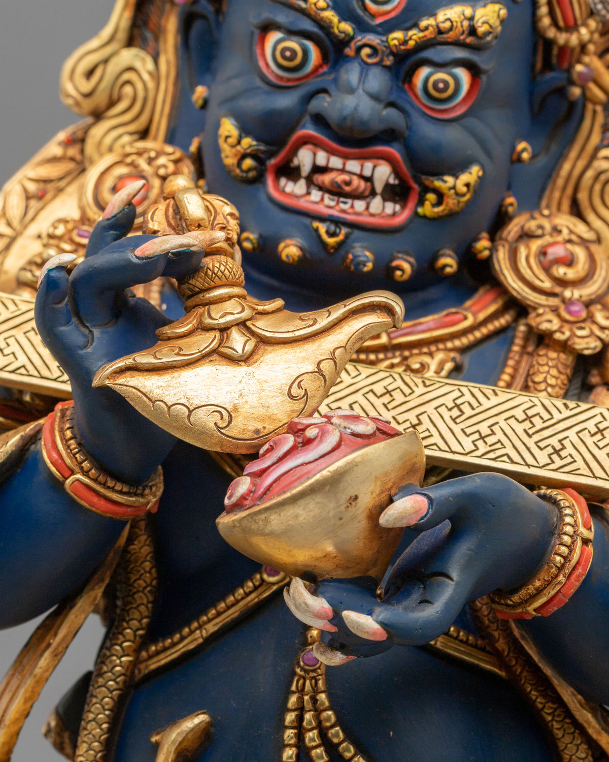 Shakya Mahakala Fierce Dharma Statue | Protector of the Sakya Buddhist Tradition