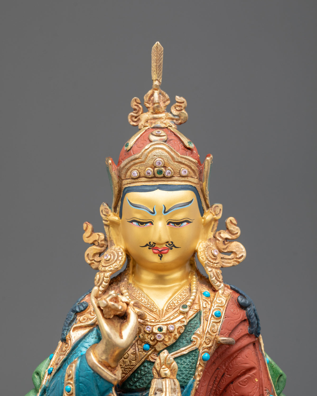 Guru Tsoyke Dorje Himalayan Sculpture | 24K Gold Gilded