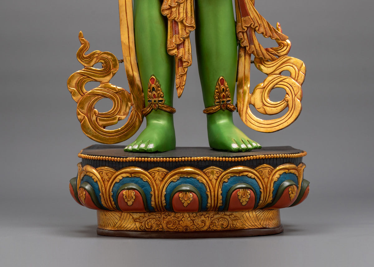 Standing Green Tara Sculpture | 50 Inches Tall Buddhist Statue
