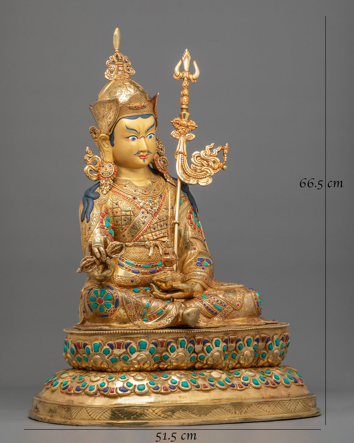 Guru Rinpoche Traditional Handcrafted Statue