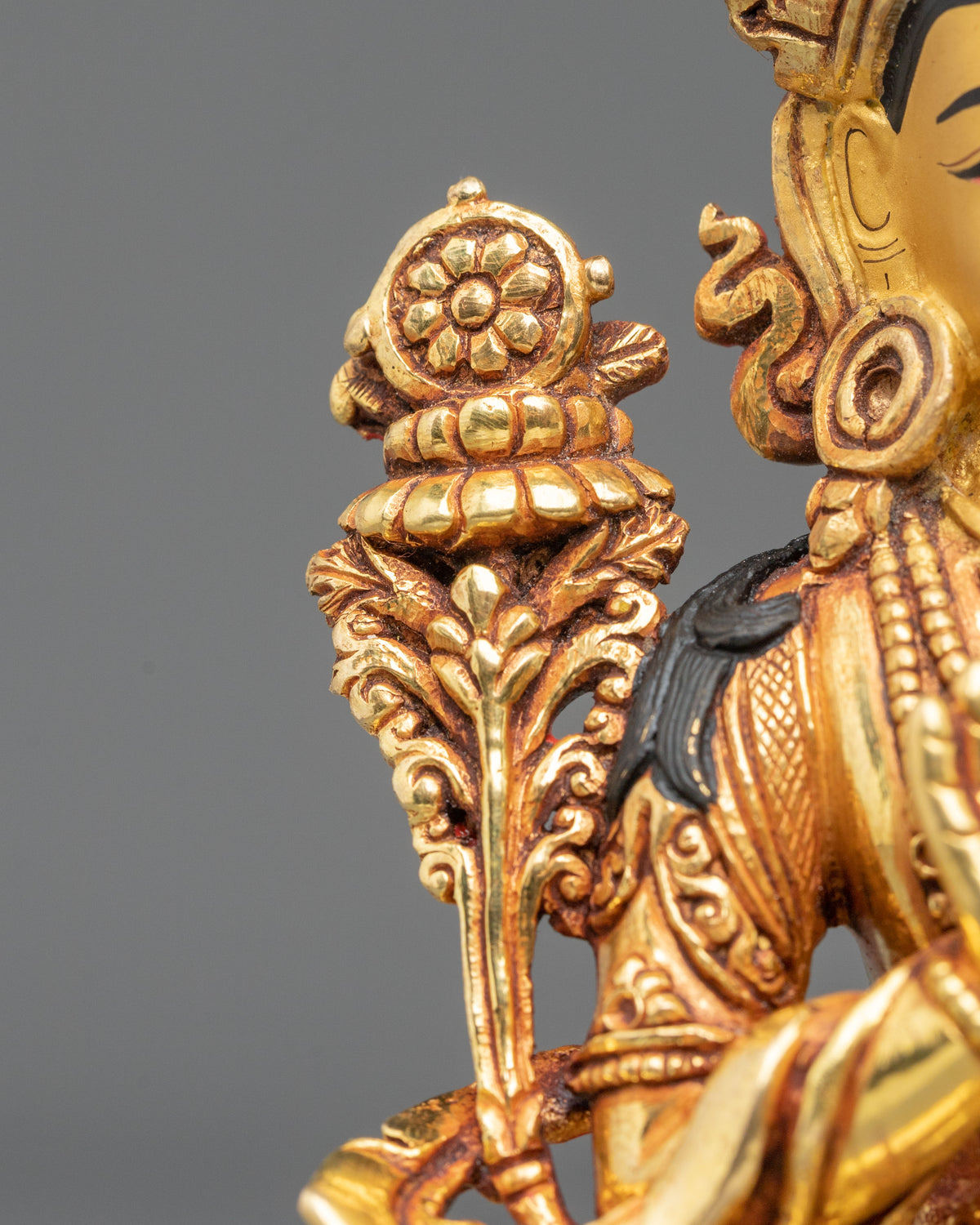 Maitreya Buddha Handmade Copper Statue - Serene Devotional Sculpture