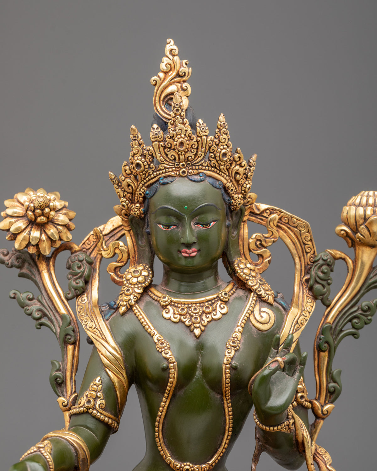 Green Tara Statue | Tibetan Compassionate Guardian