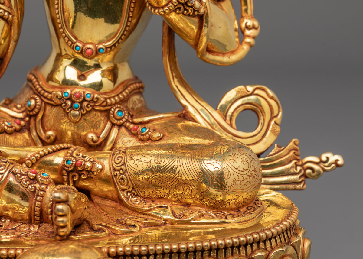 Green Tara Statue | Himalayan Buddhist Elegance