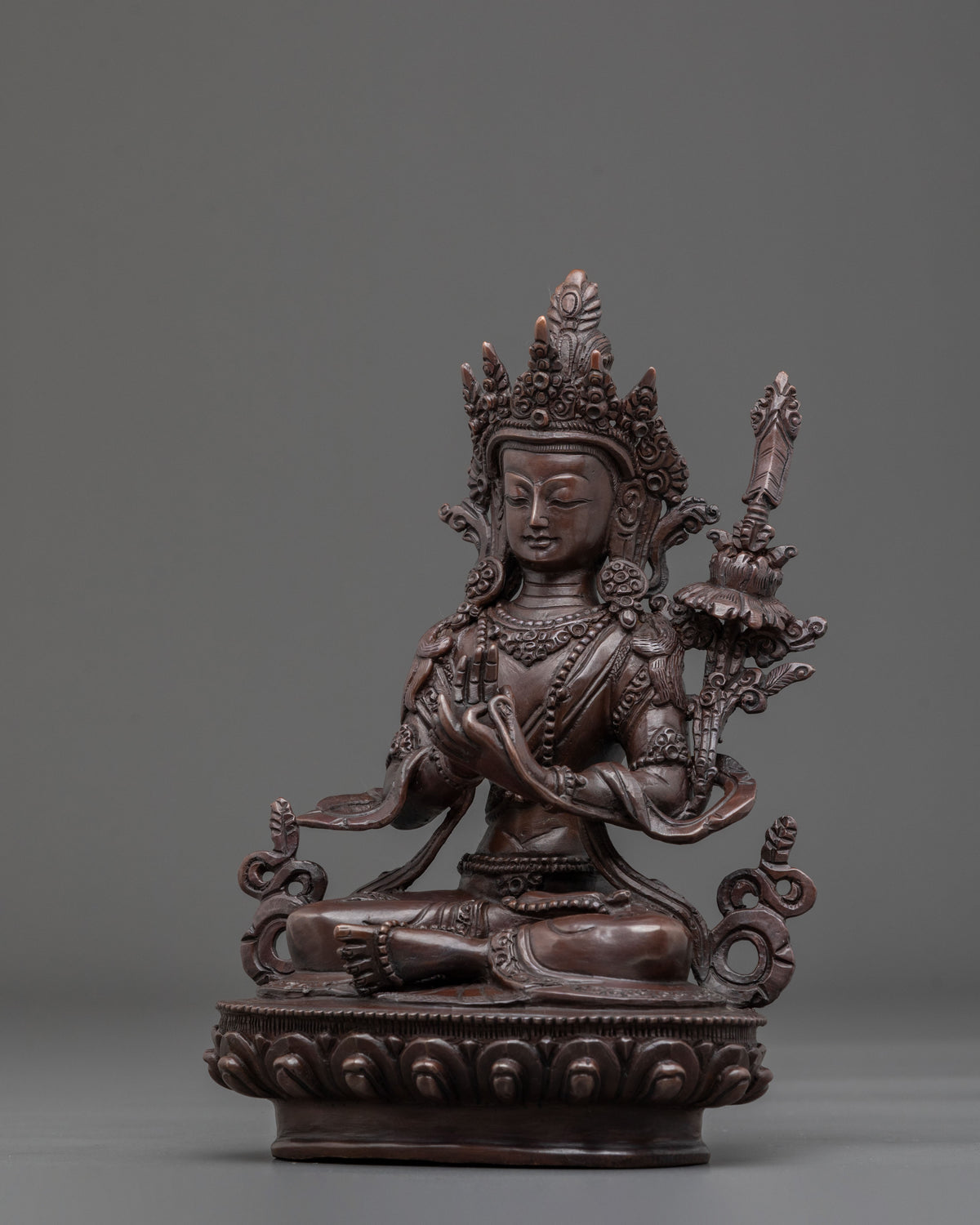 Sacred Manjushri Sculpture | Tibetan Buddhist Bodhisattva of Wisdom