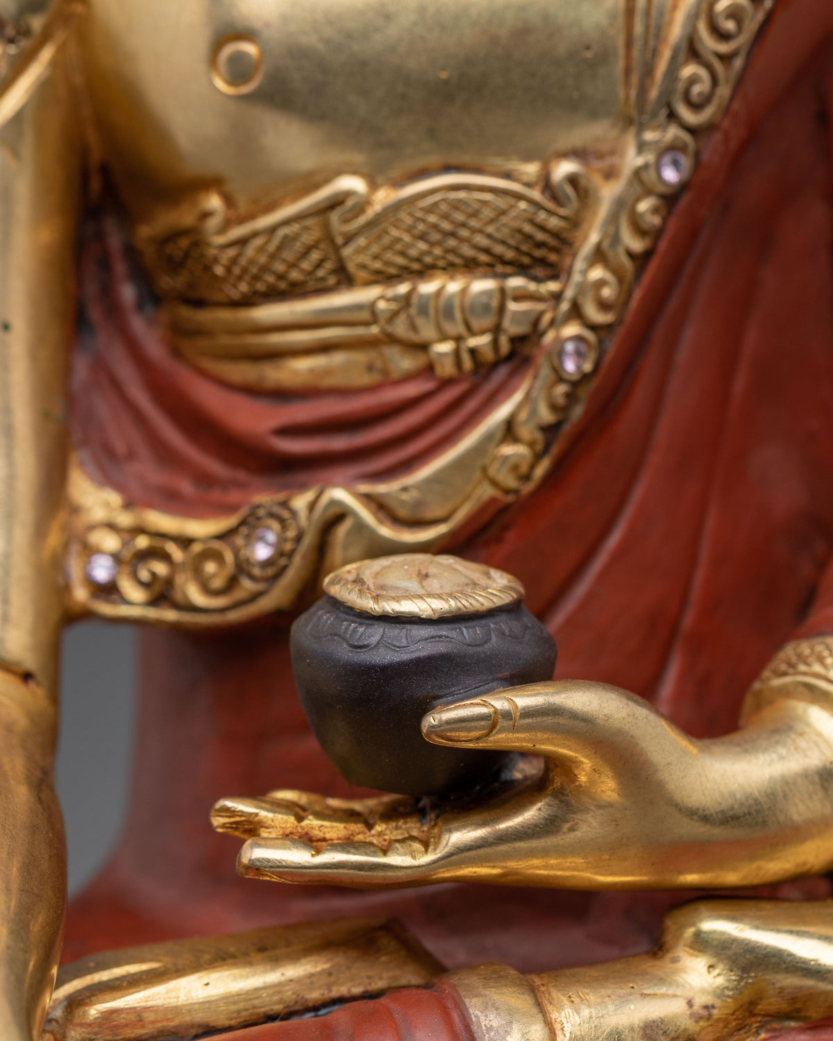 Shakyamuni Buddha 24K Gold Coated Figurine