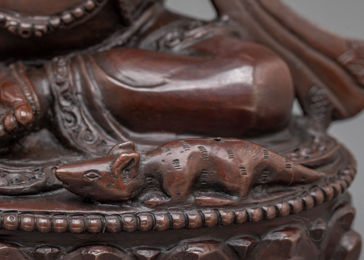 Ganesh Remover of Obstacles Statue | Oxidized Copper Hindu Deity Sculpture