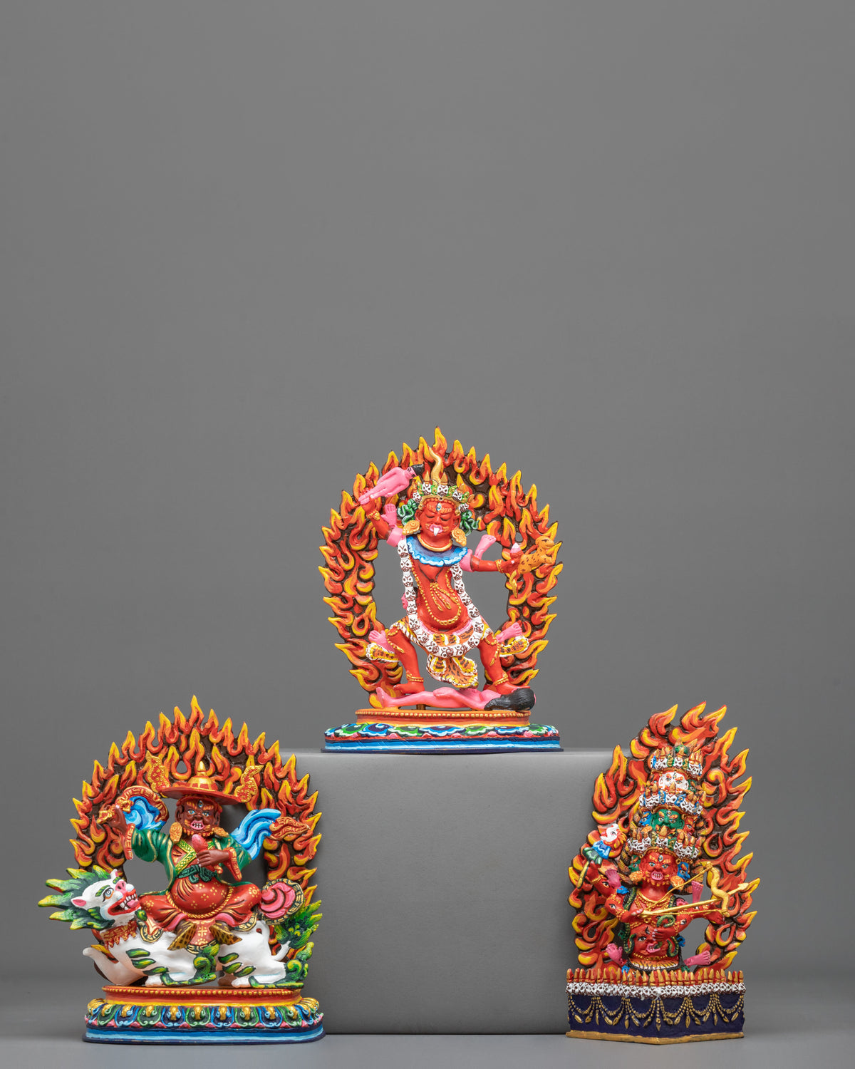 Three Nyingma Dharmapalas Statue Collection | Altar Decoration